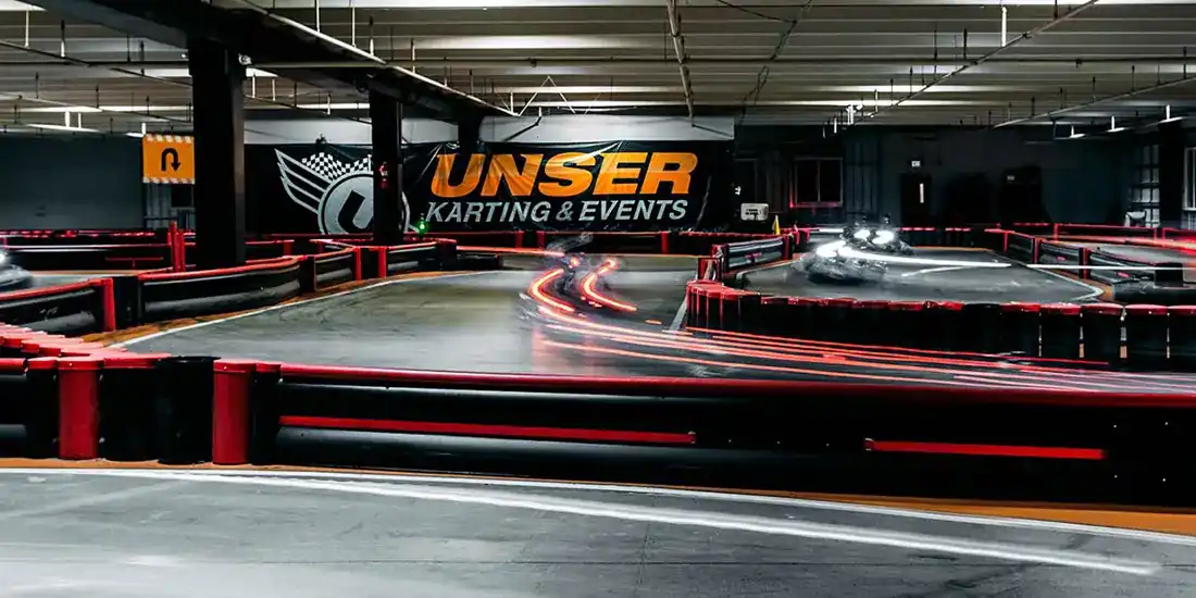 Indoor go-kart track