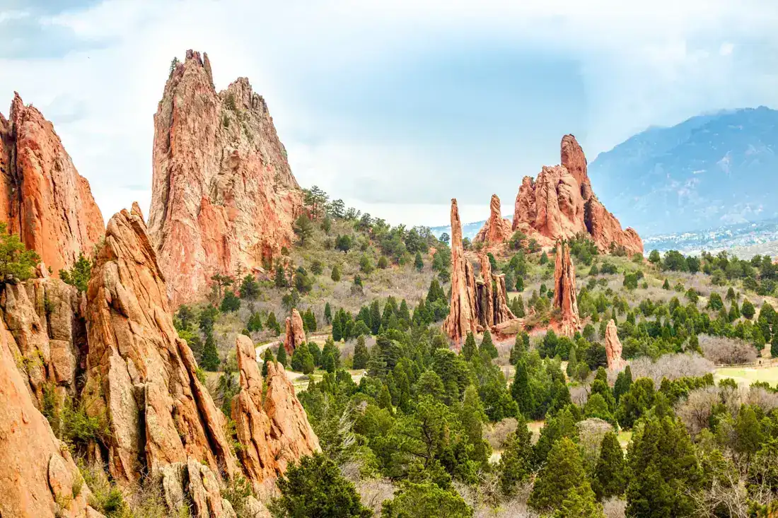 Red rock formations in the Colorado foothills