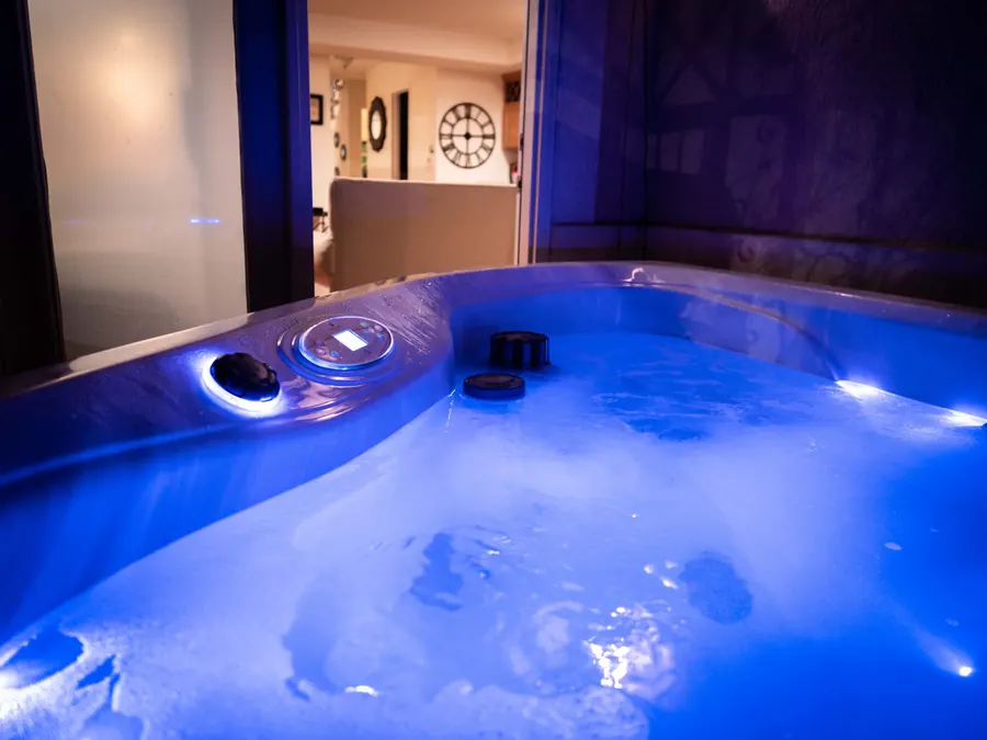 Private hot tub at RiNo Party Palace