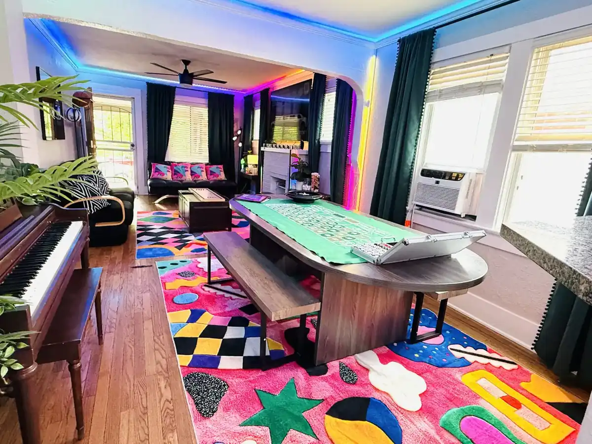 Game room at Vibe City RiNo Escape